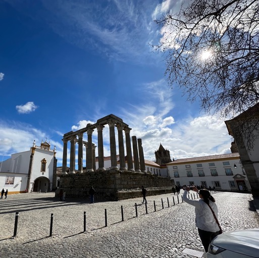 Roman temple of Diana smack on top of the hill! /
		    Tv. das Casas Pintadas 4, 7000-804 Évora, Portugal