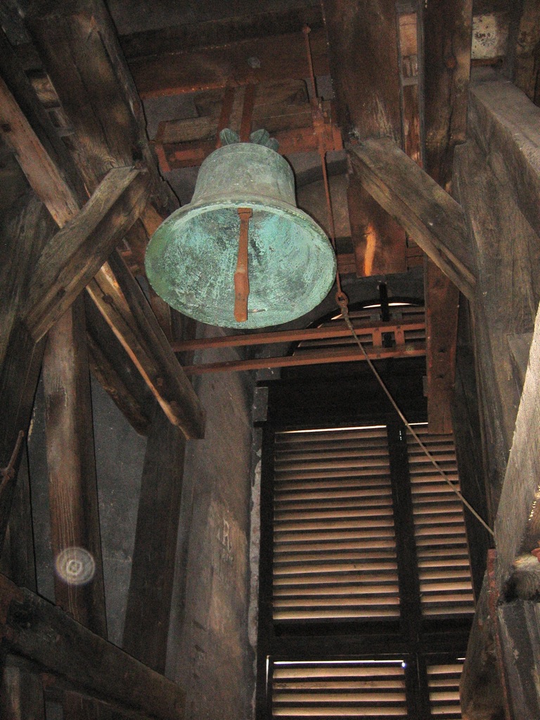 In the bell tower/