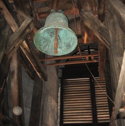 In the bell tower/
		    