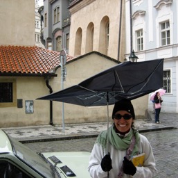 Maria-the-umbrella... she was wimpy/
		    