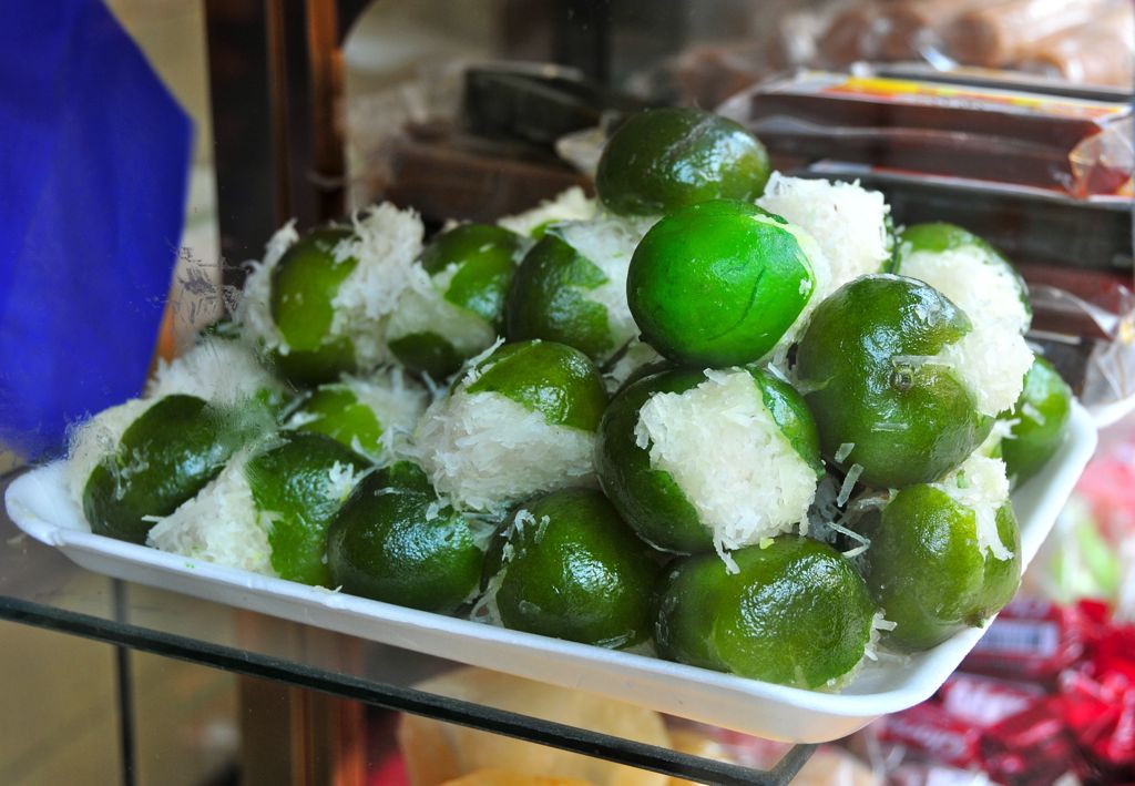 Candied lime filled with coconut. Mmmmm.../