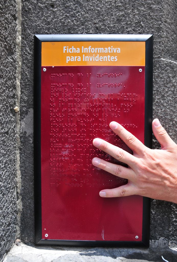 Spanish and brail, but no English!/