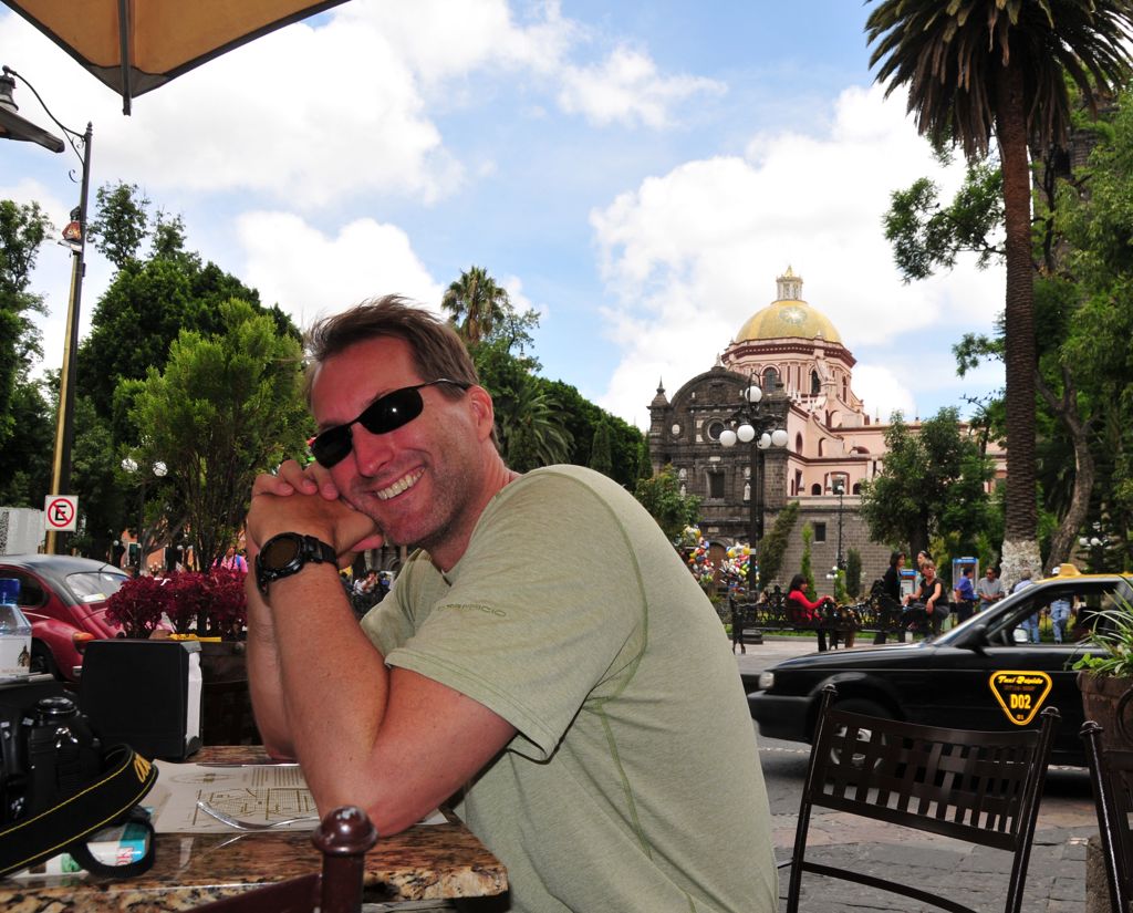 Babu, with the Cathedral in the background/