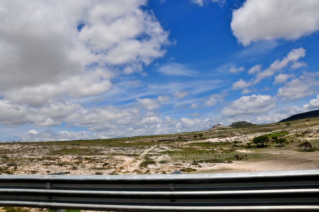 ... and sandy fields/