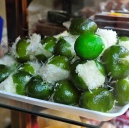 Candied lime filled with coconut. Mmmmm.../
		    