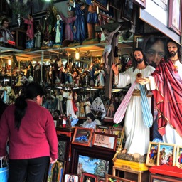 Jesuses in a Jesus Shop in the Jesus District/
		    