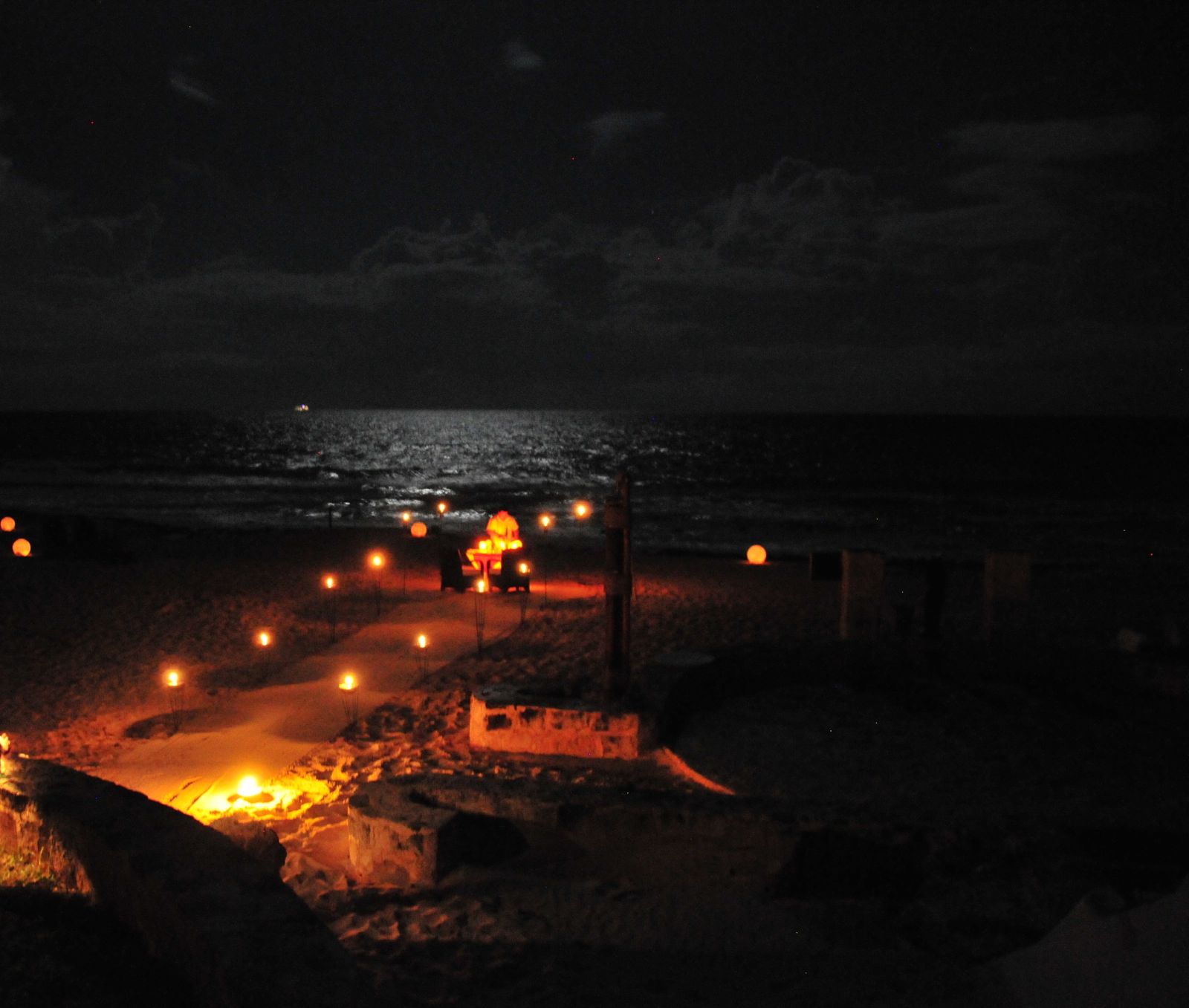 Followed by dinner on the beach/