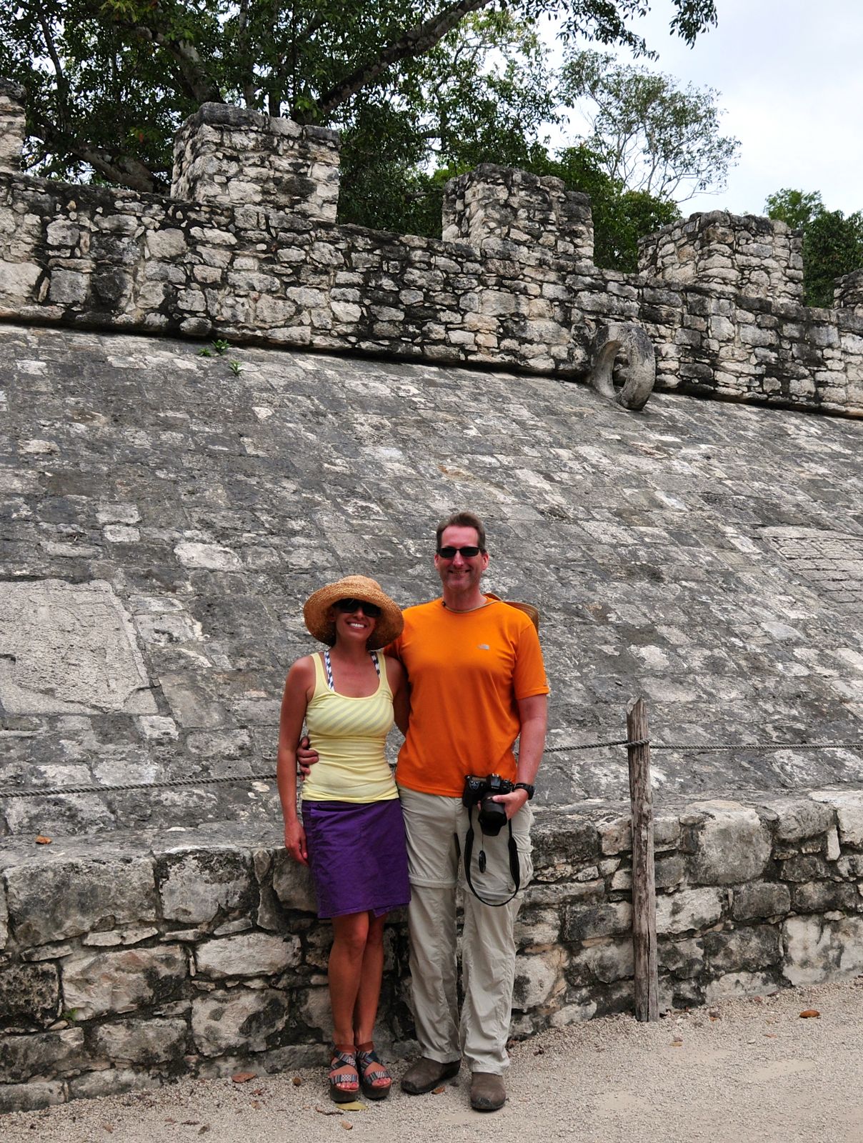 In the ball court; hopefully no one wins!/