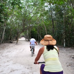 Visiting Cobá... and we have to bike!