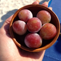 ... and frozen grapes