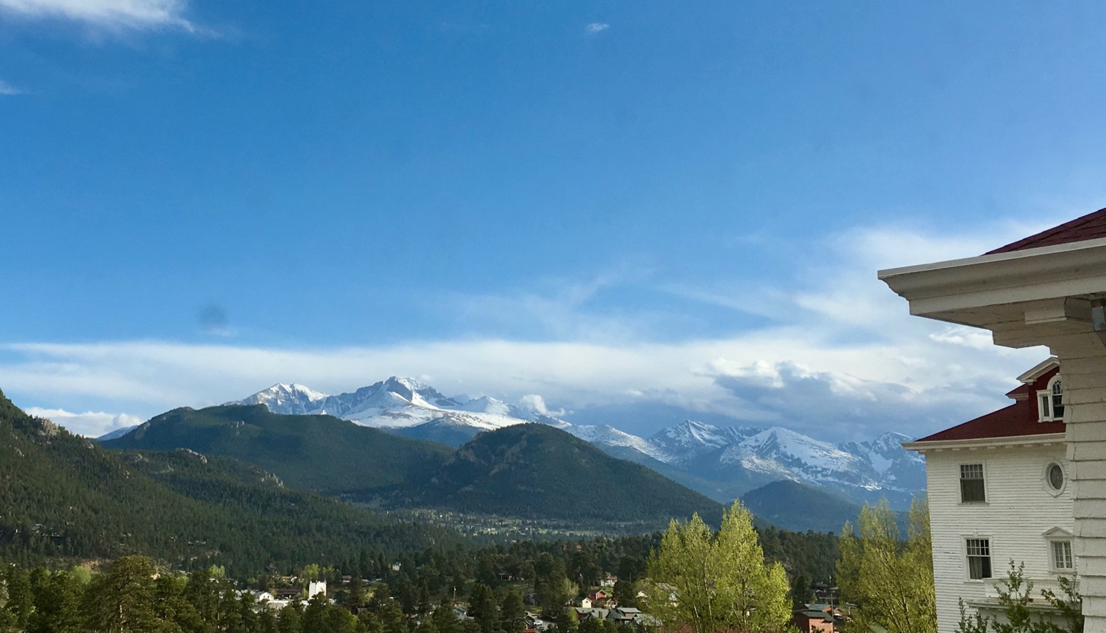 View from our room at Stanley Hotel/
