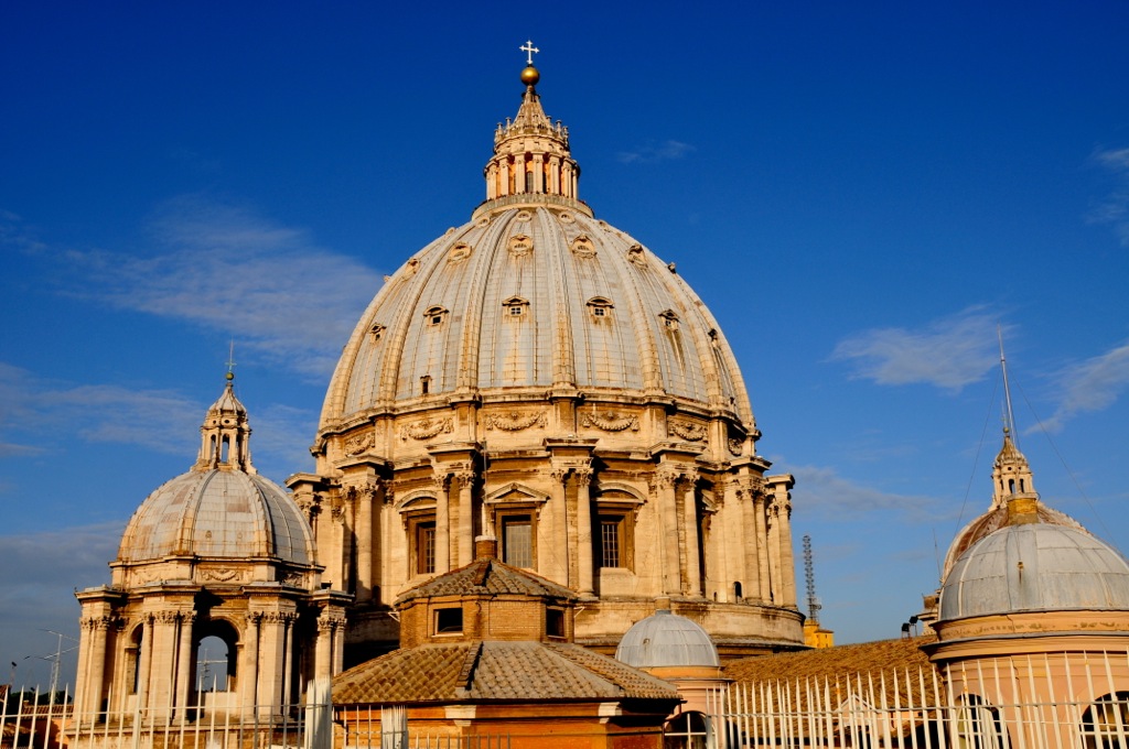Halfway up Saint Peter's Basilica/