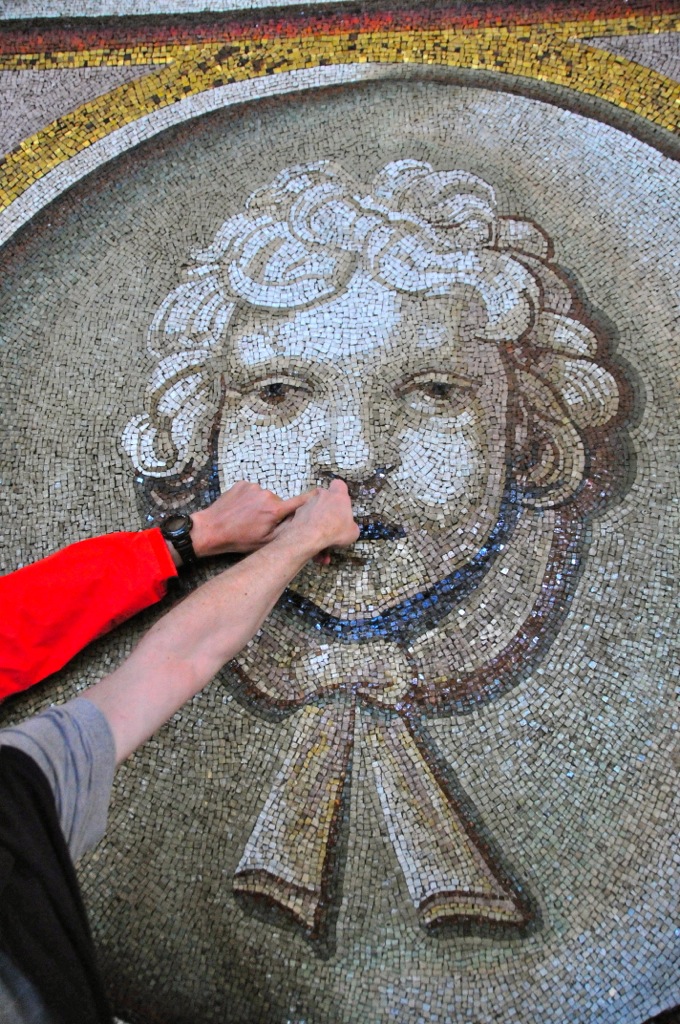 Dan and Chris harassing the ancient mosaics/
