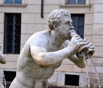 The Moor Fountain (Fontana del Moro) - Rome, Italy