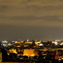 Overlooking Rome at night/
		    