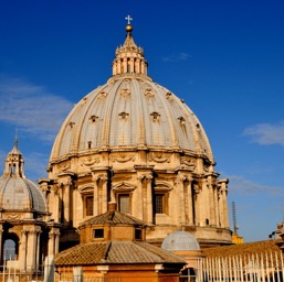 Halfway up Saint Peter's Basilica/
		    