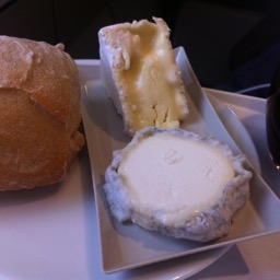 Only on Air France you get a cheese course with your dinner/
		    