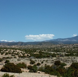 High desert landscape going to Taos/
		    
