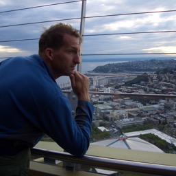 On top of the needle/
		    