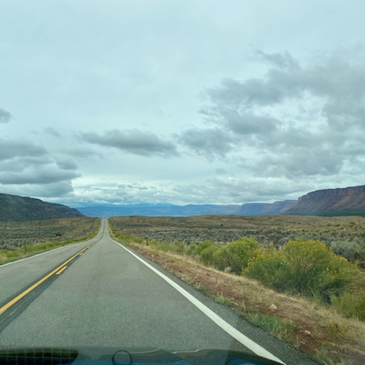 Lonely road back Utah/
		    