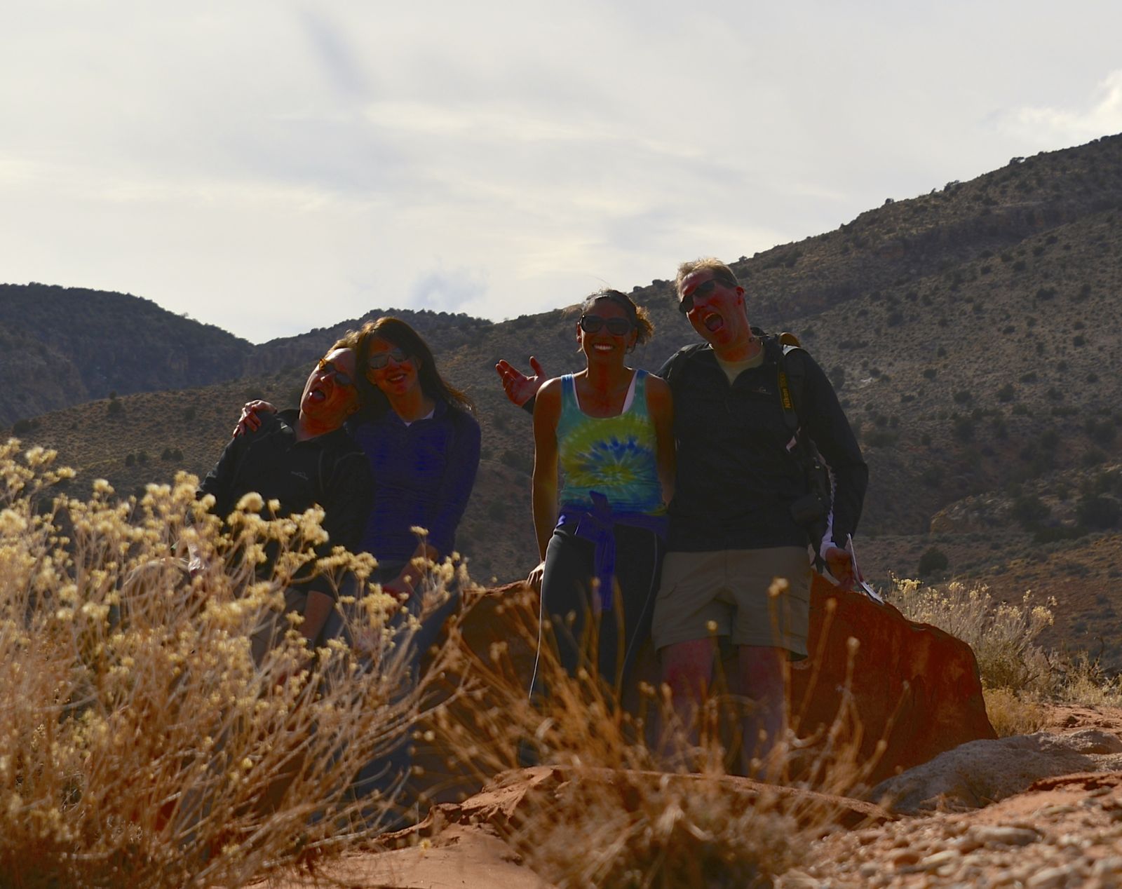 Exhausted from having walked all day on fine sand... good thing it wasn't hot!/