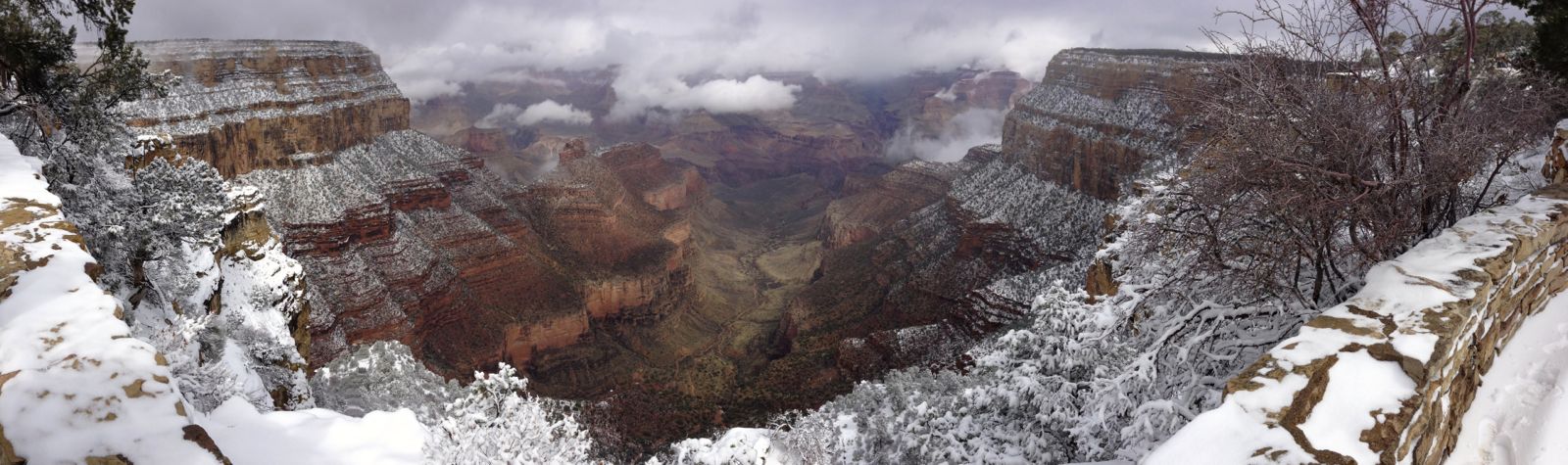The next day the clouds start to lift/