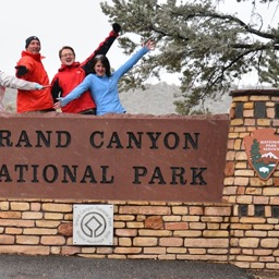 Grand Canyon, albeit it is totally fogged in/
		    