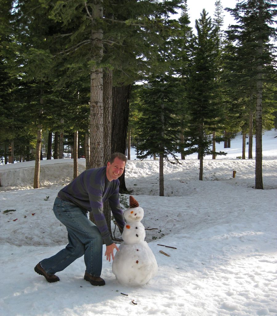 Snowman on the slopes/