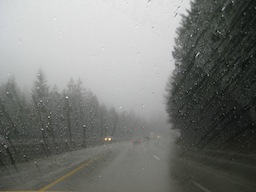 Zero visibility on Donner Pass