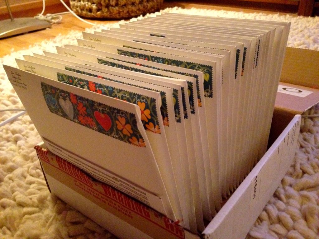 Envelopes are stuffed and sent off.../