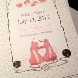 January: Save the Date cards arrive! Thanx Alex; we love them!/
		    