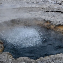 Not so much a geyser, but a simmering hole/
		    