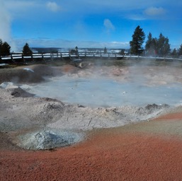 A hole of boiling mud/
		    
