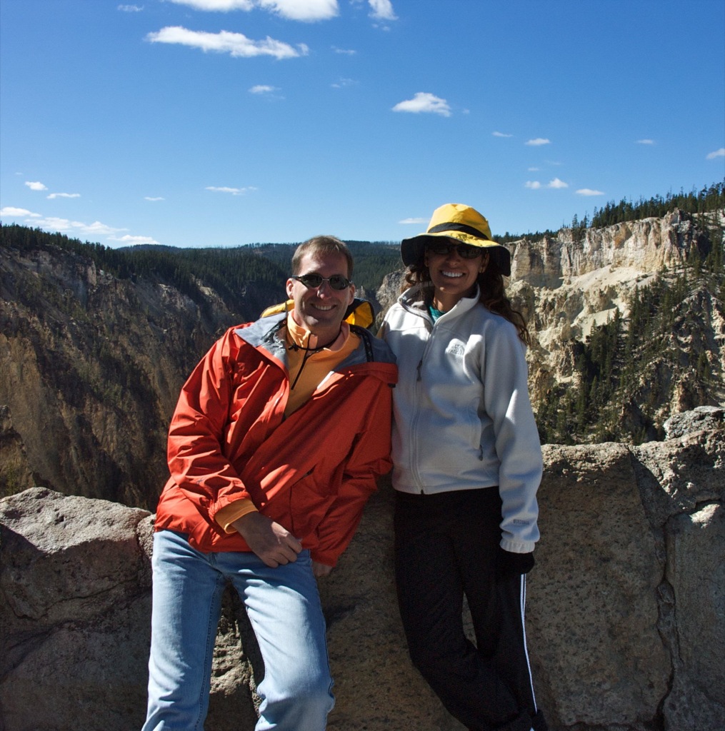 On the edge of The Grand Canyon of Yellowstone/