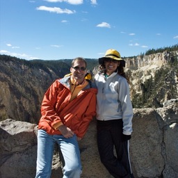 On the edge of The Grand Canyon of Yellowstone/
		    